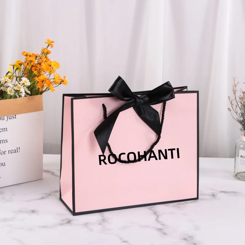 Custom Personalised White pink Retail Paper Bags Cardboard Packaging Shopping Birthday Gift Bag with logo Printed for Boutique
Custom Personalised White pink Retail Paper Bags Cardboard Packaging Shopping Birthday Gift Bag with logo Printed for Boutique