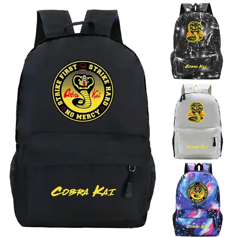 Cobra Kai Backpack for Girls Boys Teens Mochila Students School Bags Cool Travel Knapsack Nylon Children Rucksack Kids Schoolbag
Cobra Kai Backpack for Girls Boys Teens Mochila Students School Bags Cool Travel Knapsack Nylon Children Rucksack Kids Schoolbag