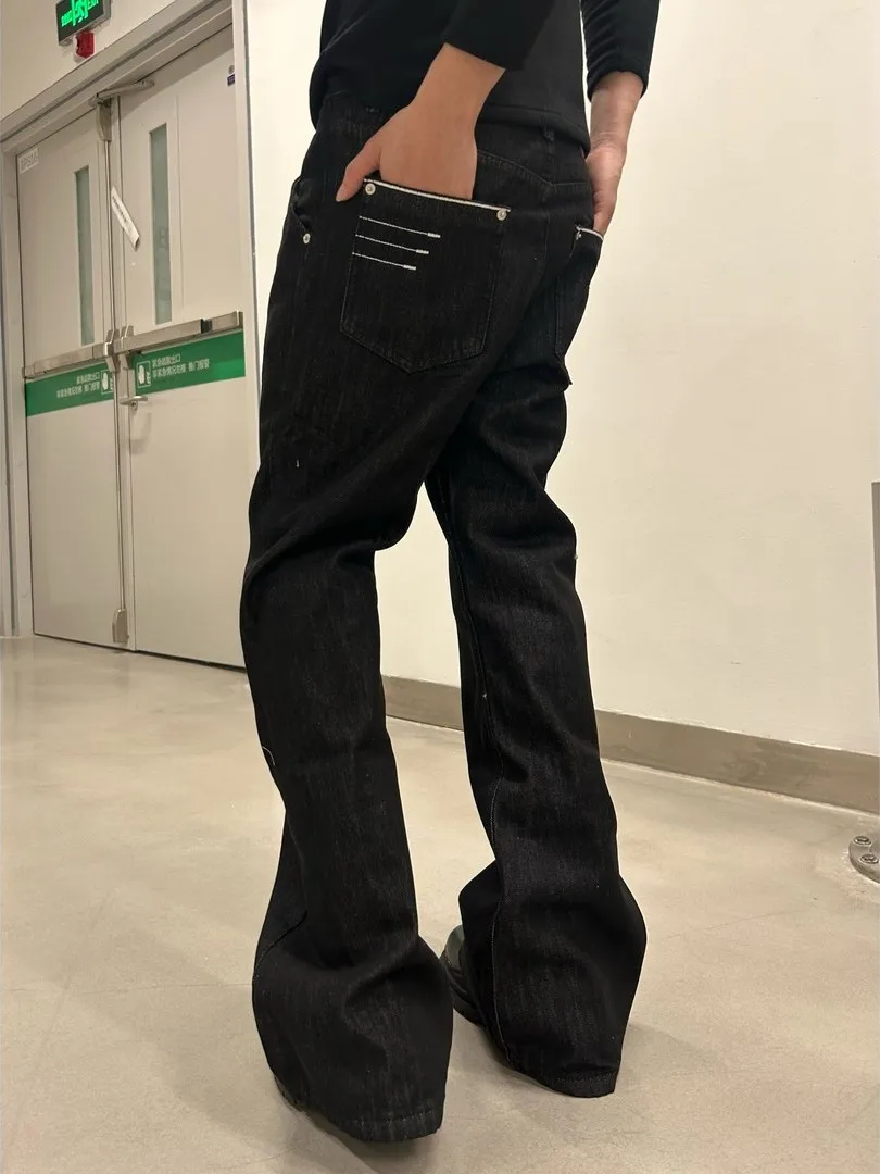 Cleanfit Black Embroidered Flared Jeans Men's American High Street Vibe Pants Slimming Straight Leg Long Trousers
Cleanfit Black Embroidered Flared Jeans Men's American High Street Vibe Pants Slimming Straight Leg Long Trousers
