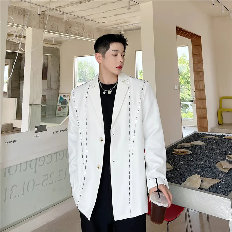 Весенний новый мужской костюм ручной работы с дизайнерской строчкой, модный, молодежный, витализирующий, однотонный, с длинным рукавом, повседневный, свободного кроя
Весенний новый мужской костюм ручной работы с дизайнерской строчкой, модный, молодежный, витализирующий, однотонный, с длинным рукавом, повседневный, свободного кроя