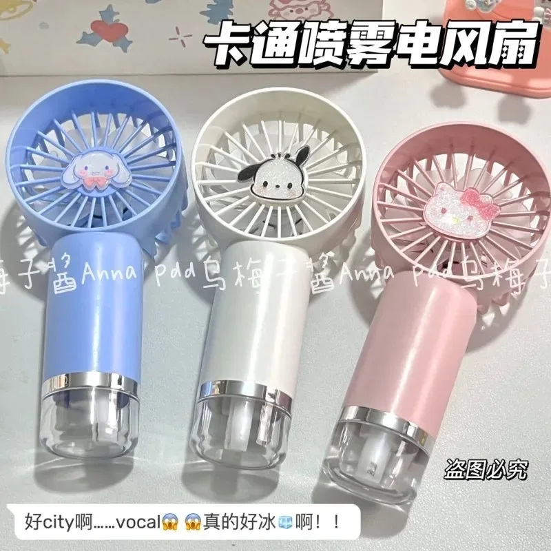Sanrio Hello Kitty Cinnamoroll Anime Kawaii Handheld Fan Cute Mini Spray Portable Electric Fan Convenient Usb Charging Gifts Toy 
Sanrio Hello Kitty Cinnamoroll Anime Kawaii Handheld Fan Cute Mini Spray Portable Electric Fan Convenient Usb Charging Gifts Toy