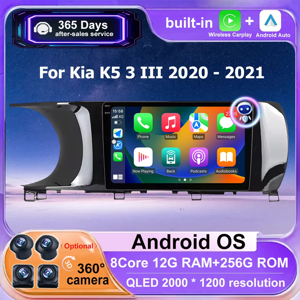 Wireless Carplay For Kia K5 3 III 2020 - 2021 Android 16 Auto Car Radio Multimedia Video Player GPS Navigation 4G WIFI Bluetooth
Wireless Carplay For Kia K5 3 III 2020 - 2021 Android 16 Auto Car Radio Multimedia Video Player GPS Navigation 4G WIFI Bluetooth