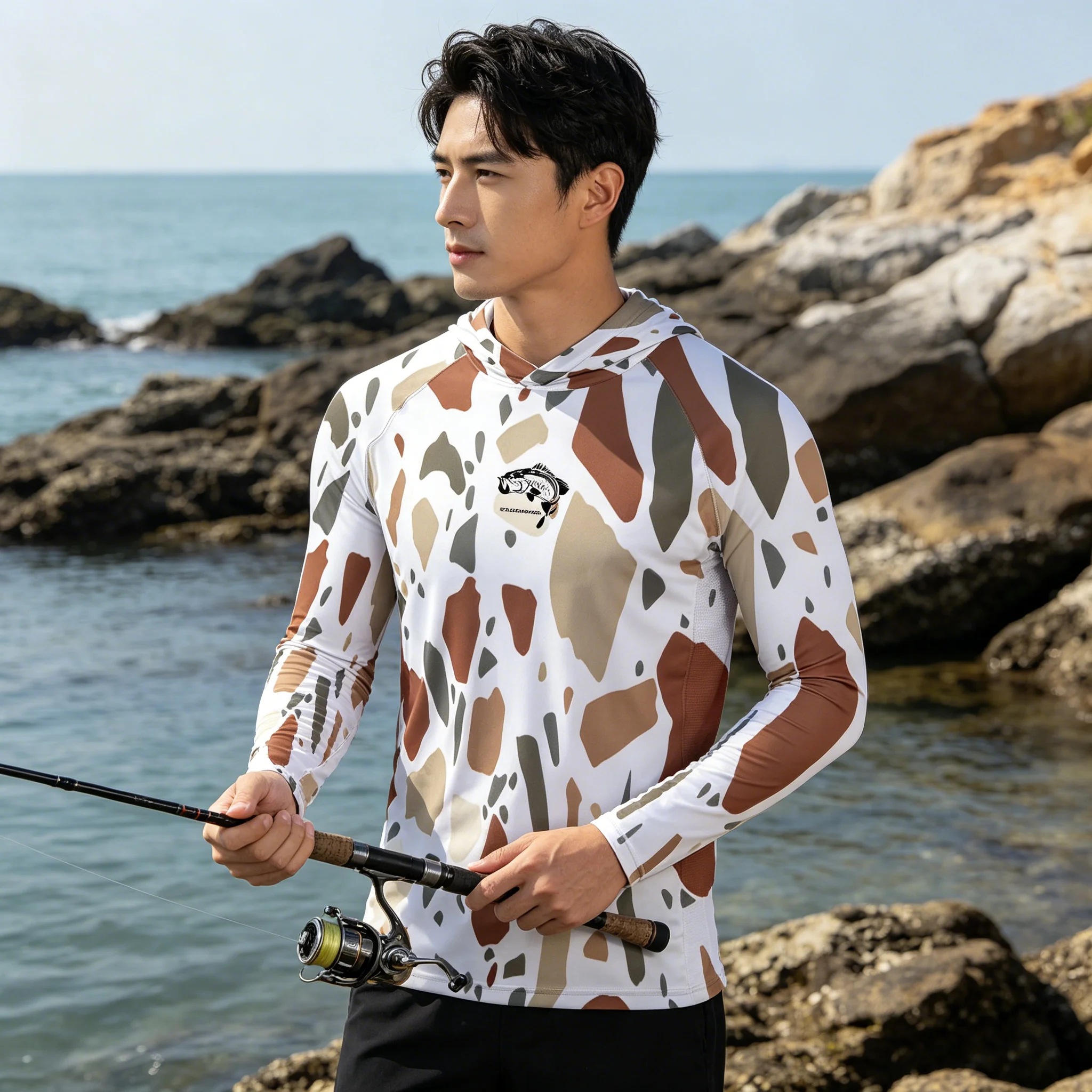 Men Camouflage UPF50+ Sun Protection Fishing Hoodie Breathable Long Sleeve Anti UV Lightweight Fishing Shirt Outdoor Performance
Men Camouflage UPF50+ Sun Protection Fishing Hoodie Breathable Long Sleeve Anti UV Lightweight Fishing Shirt Outdoor Performance