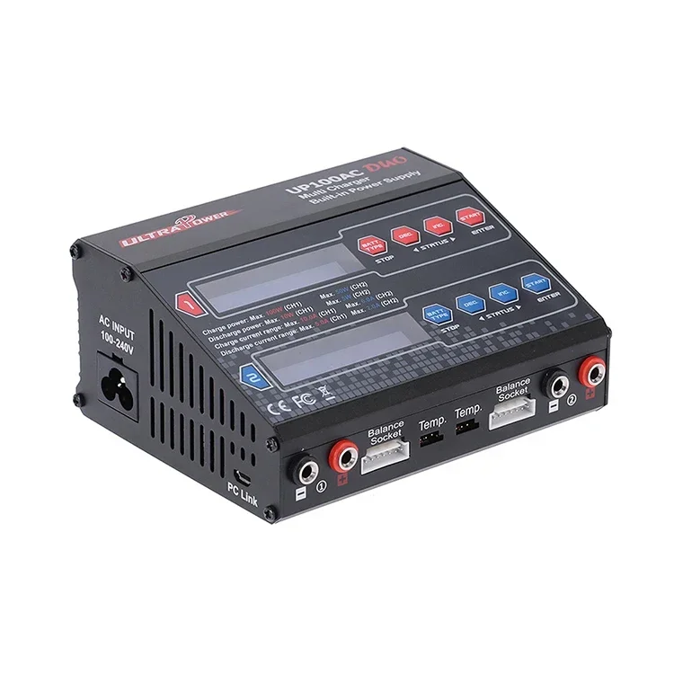 High Quality Ultra Power UP100AC DUO 100W, AC DC Dual LiPo LiIon LiHV NiMH PB Battery Balance Charger For RC Car
High Quality Ultra Power UP100AC DUO 100W, AC DC Dual LiPo LiIon LiHV NiMH PB Battery Balance Charger For RC Car