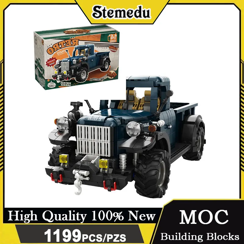 1199Pcs Technical Retro Pickup Truck Building Blocks 1952 Power Wagon Vehicle Bricks MOC Collection Toy For Kids Christmas Gifts
1199Pcs Technical Retro Pickup Truck Building Blocks 1952 Power Wagon Vehicle Bricks MOC Collection Toy For Kids Christmas Gifts