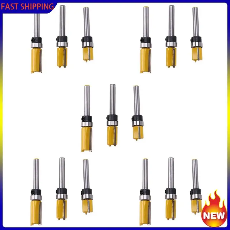 Especial 15Pcs 1/4 Inch Flush Trim Router Bit Pattern Bit Top & Bottom Bearing 1/2 Inch Blade Template Edge
Especial 15Pcs 1/4 Inch Flush Trim Router Bit Pattern Bit Top & Bottom Bearing 1/2 Inch Blade Template Edge