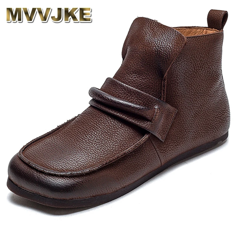 Leather Shoes Women Boots Autumn Winter Fashion Handmade Ankle Boots Retro Soft Outdoor Casual Flat Shoes Woman
Leather Shoes Women Boots Autumn Winter Fashion Handmade Ankle Boots Retro Soft Outdoor Casual Flat Shoes Woman
