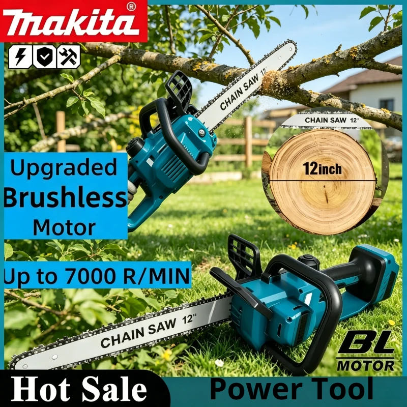 Makita Portable Garden Pruning Chainsaw – 18V Brushless Cordless Electric Chain Saw, 2200W Rechargeable, For Makita Battery
Makita Portable Garden Pruning Chainsaw – 18V Brushless Cordless Electric Chain Saw, 2200W Rechargeable, For Makita Battery