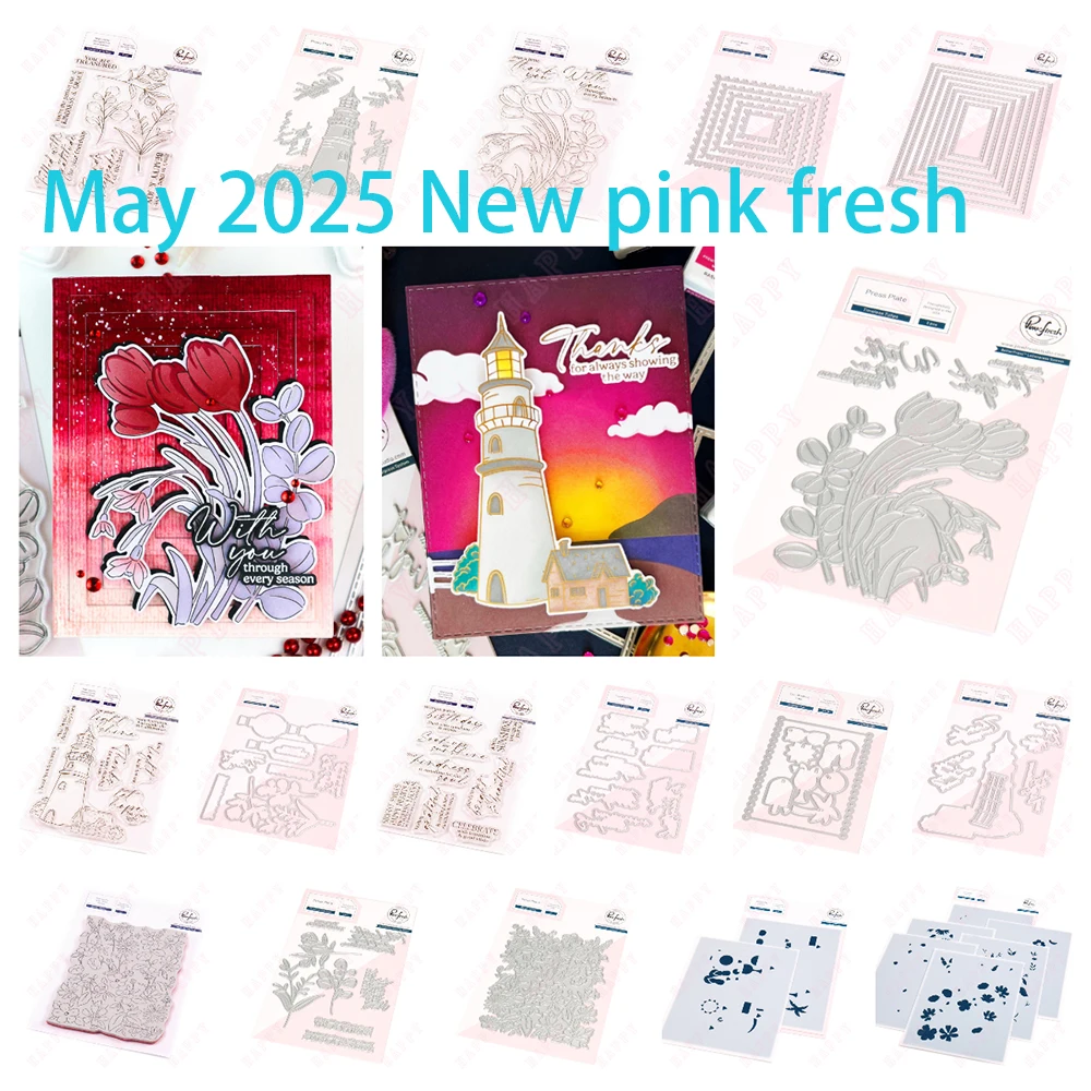 New May Pink 2025 Guiding Light Metal Cutting Dies Stamp Stencil Hot Foil DIY Fresh Flowers Scrapbook Paper Card Handmade Mold
New May Pink 2025 Guiding Light Metal Cutting Dies Stamp Stencil Hot Foil DIY Fresh Flowers Scrapbook Paper Card Handmade Mold