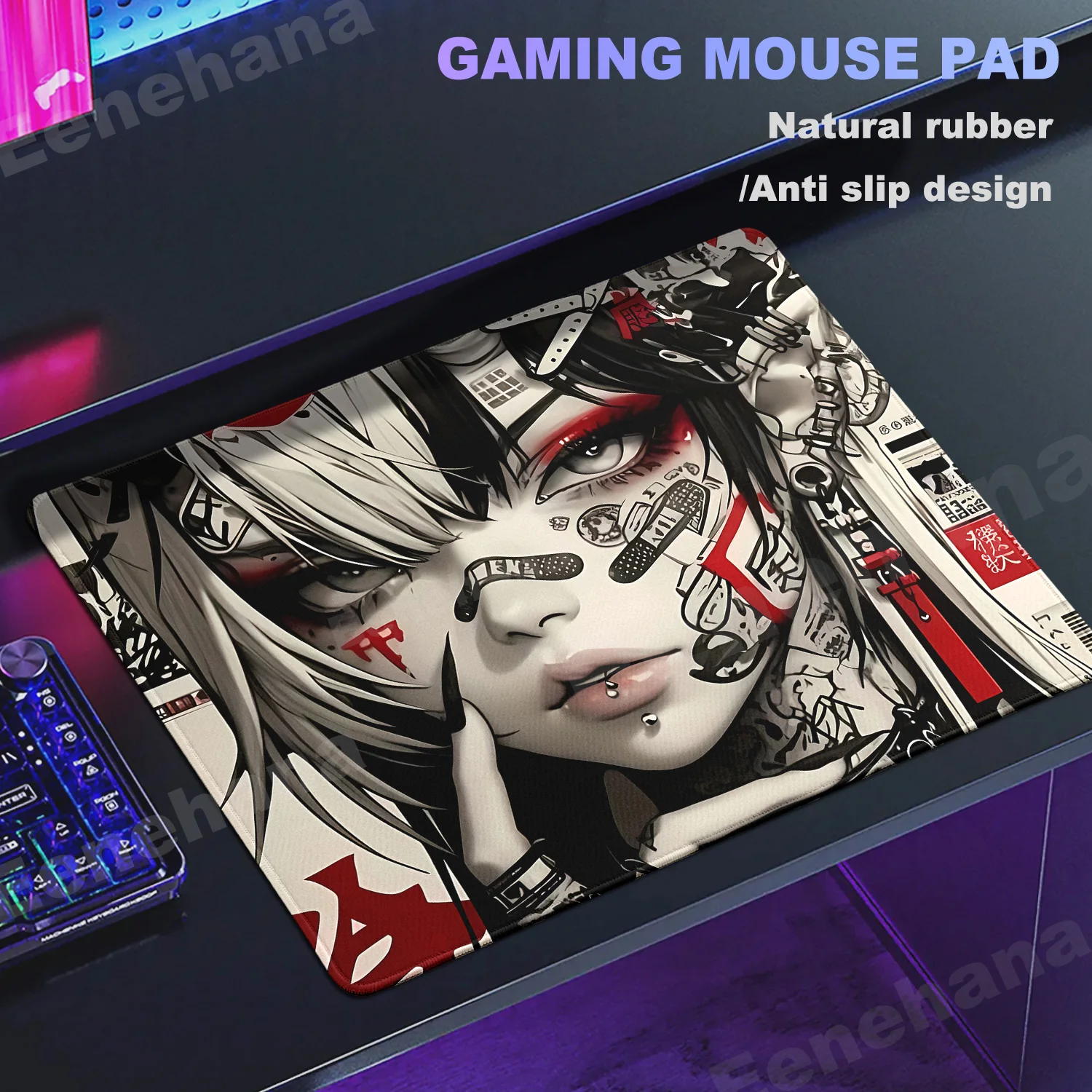 Handsome Punk Girl Mouse Pad Black Rubber E-sport Small Mouse Keyboard Office Table PC Gaming Non-slip Anime Desktop Decoration
Handsome Punk Girl Mouse Pad Black Rubber E-sport Small Mouse Keyboard Office Table PC Gaming Non-slip Anime Desktop Decoration