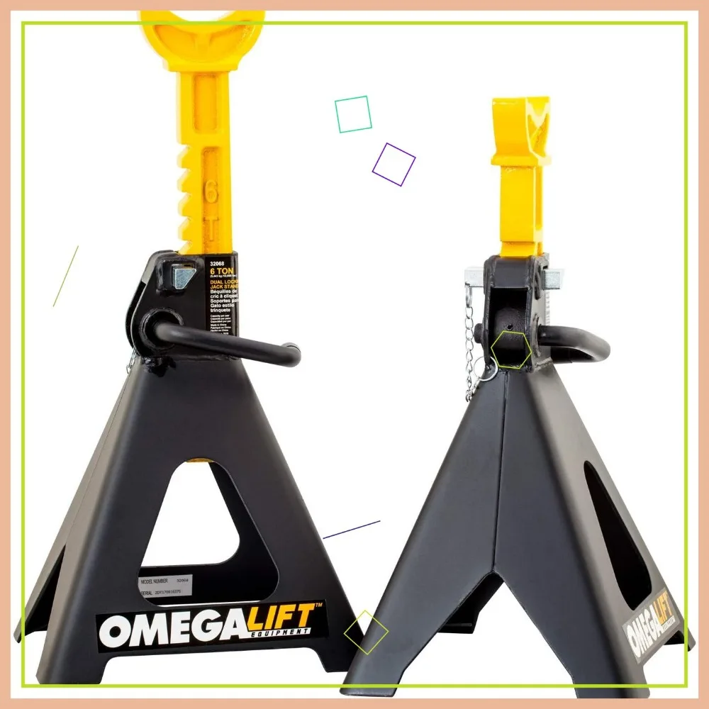 Пара 6-тонных сверхмощных подставок — двойные стопорные штифты для ремонта автомобилей с дополнительной безопасностью, черные
Пара 6-тонных сверхмощных подставок — двойные стопорные штифты для ремонта автомобилей с дополнительной безопасностью, черные