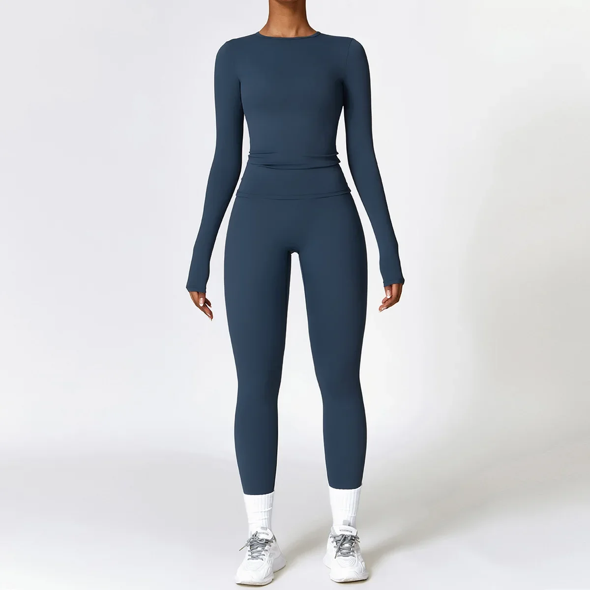 2Pieces Blue Seamless Yoga Outfit Women Gym Workout Clothing Fitness Long Sleeve Crop Top High Waist Leggings Sportswear Set
2Pieces Blue Seamless Yoga Outfit Women Gym Workout Clothing Fitness Long Sleeve Crop Top High Waist Leggings Sportswear Set