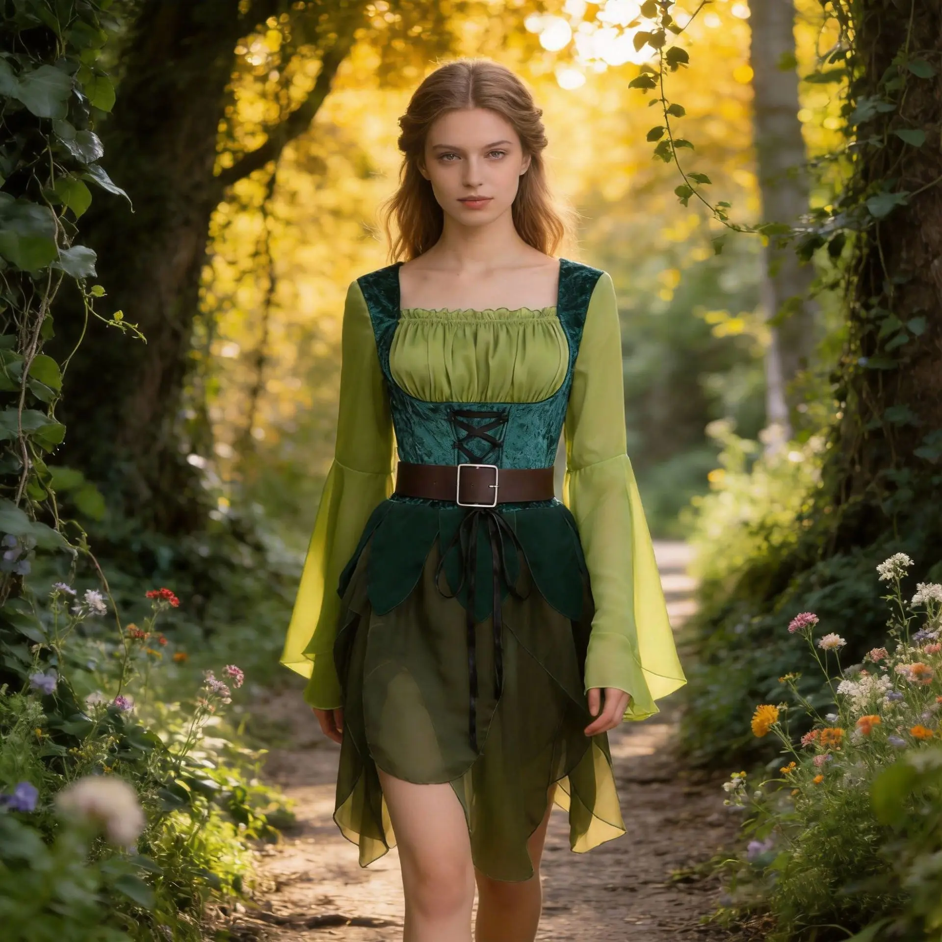 Medieval costume women's elf Halloween magic cosplay dress elf queen
Medieval costume women's elf Halloween magic cosplay dress elf queen