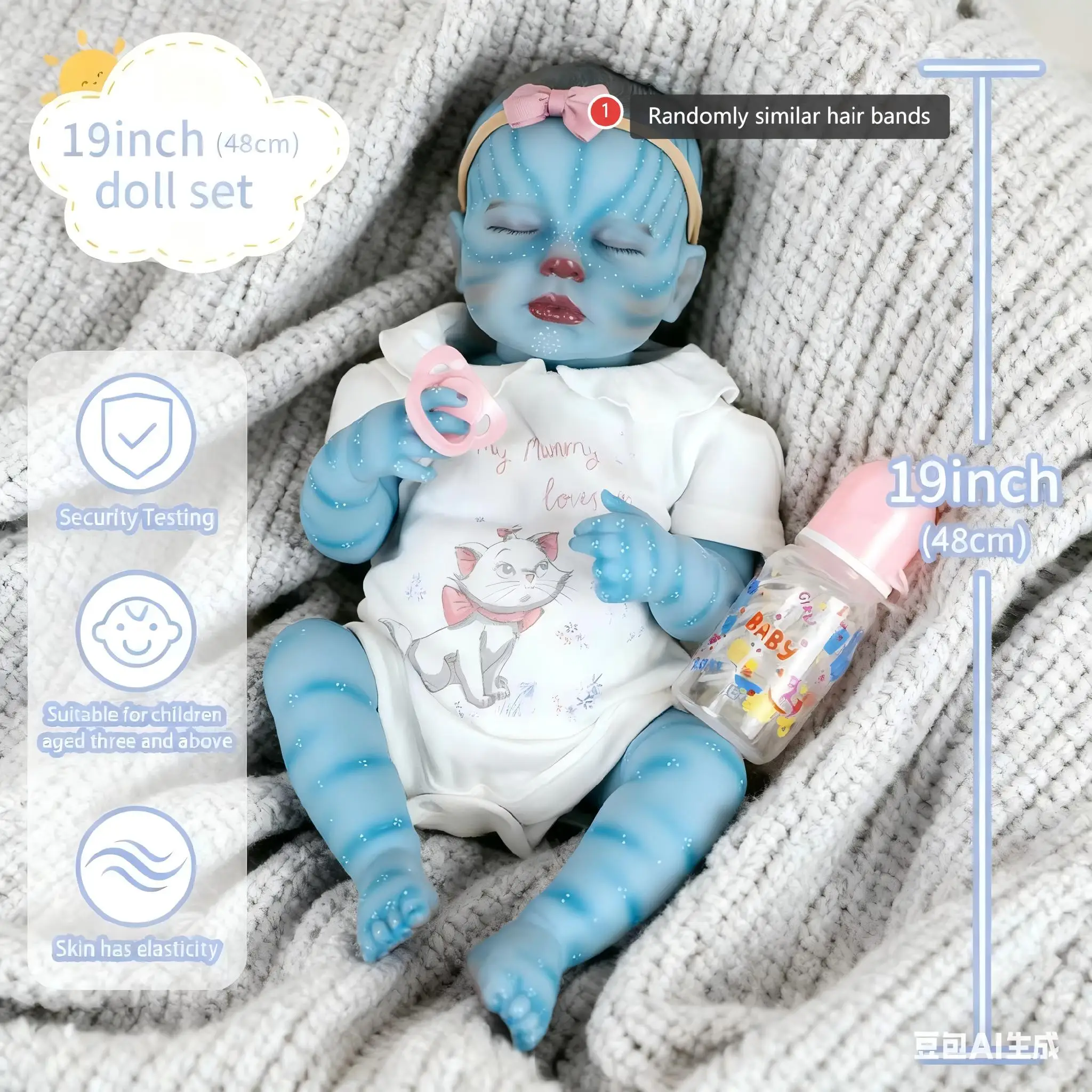 19inch Avatar Reborn Baby Dolls Loulou Full Body Silicone Vinyl Body with Realistic 3D Skin Visible Veins for For Girls Kid Toy
19inch Avatar Reborn Baby Dolls Loulou Full Body Silicone Vinyl Body with Realistic 3D Skin Visible Veins for For Girls Kid Toy
