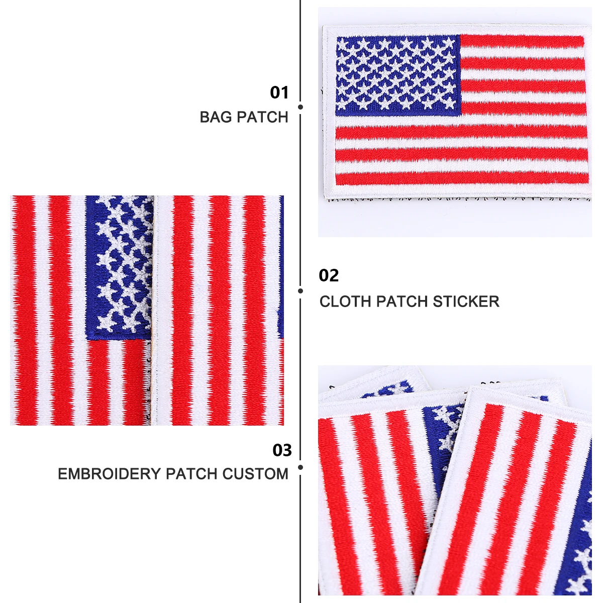 5pcs American Flag Patch Durable Embroidered Cloth Sticker for Hats Bags Jackets Backpacks Cosplay Outdoor Easy Remove
5pcs American Flag Patch Durable Embroidered Cloth Sticker for Hats Bags Jackets Backpacks Cosplay Outdoor Easy Remove