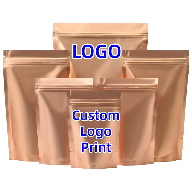 Wholesale 100pcs Matte Gold Aluminum Foil Zip Lock Packaging Bag Heat Sealing Bronze Pet Food Nail Powder Kitchen Spice Pouches
Wholesale 100pcs Matte Gold Aluminum Foil Zip Lock Packaging Bag Heat Sealing Bronze Pet Food Nail Powder Kitchen Spice Pouches