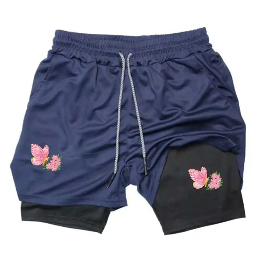 Mens Pink Butterfly Floral Print 2-In-1 Quick Dry Sports Shorts Athletic Workout Shorts
Mens Pink Butterfly Floral Print 2-In-1 Quick Dry Sports Shorts Athletic Workout Shorts