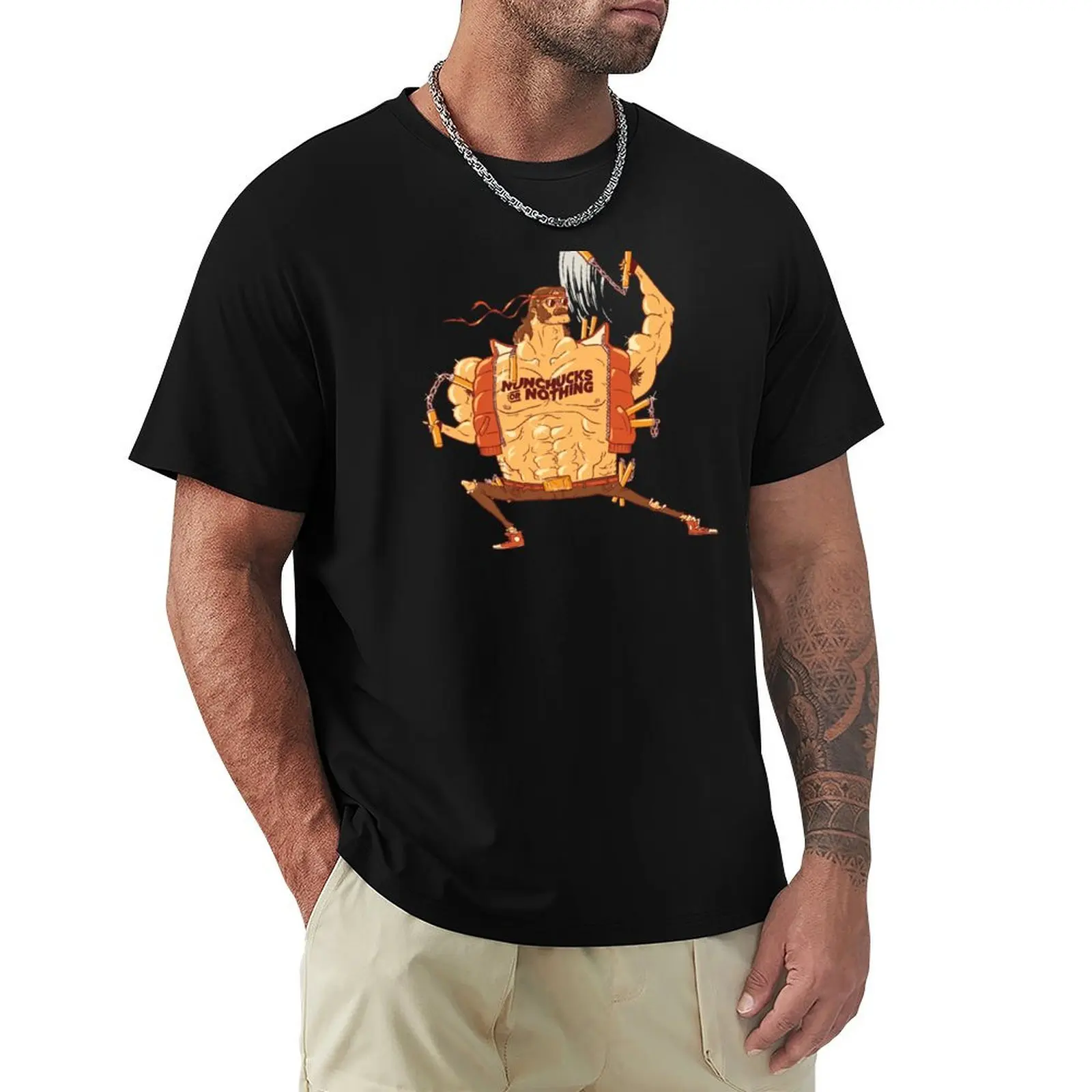 Nunchucks or Nothing T-Shirt Big and Tall Gym T-Shirt
Nunchucks or Nothing T-Shirt Big and Tall Gym T-Shirt