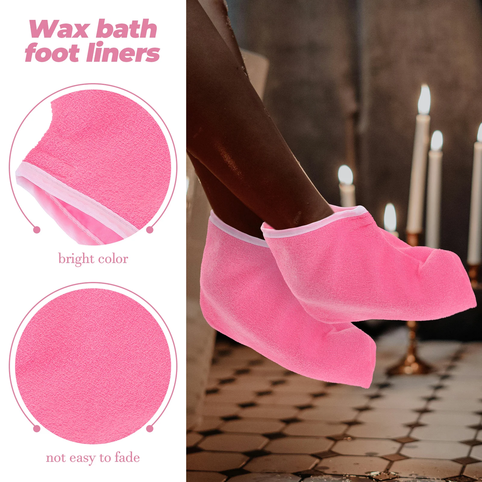 Paraffin Covers Wax Bath Liners for Treatment Moisturizing Rosy Polyester Thick Spa Bag Heated Foot Mask Therapy Socks Fits All 
Paraffin Covers Wax Bath Liners for Treatment Moisturizing Rosy Polyester Thick Spa Bag Heated Foot Mask Therapy Socks Fits All