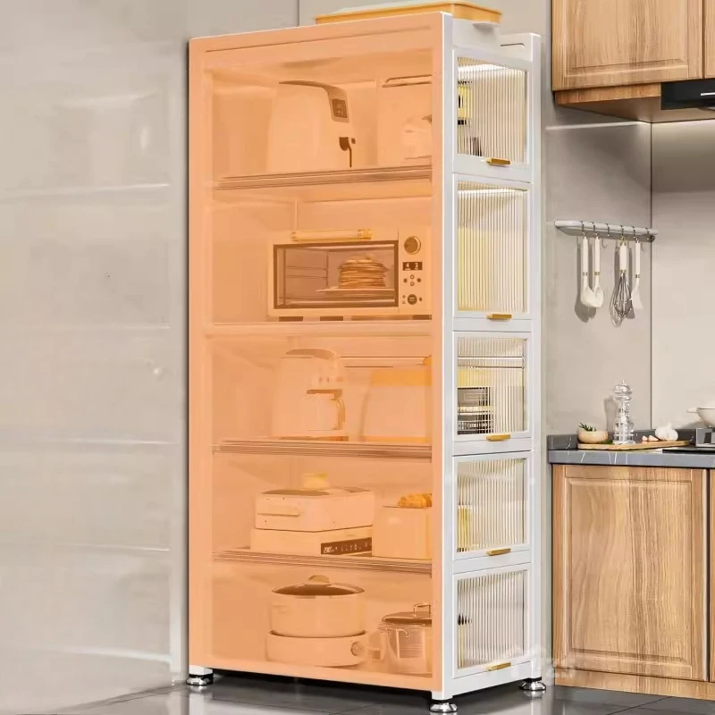 Kitchen rack crack pull floor multi-layer storage cabinet
Kitchen rack crack pull floor multi-layer storage cabinet
