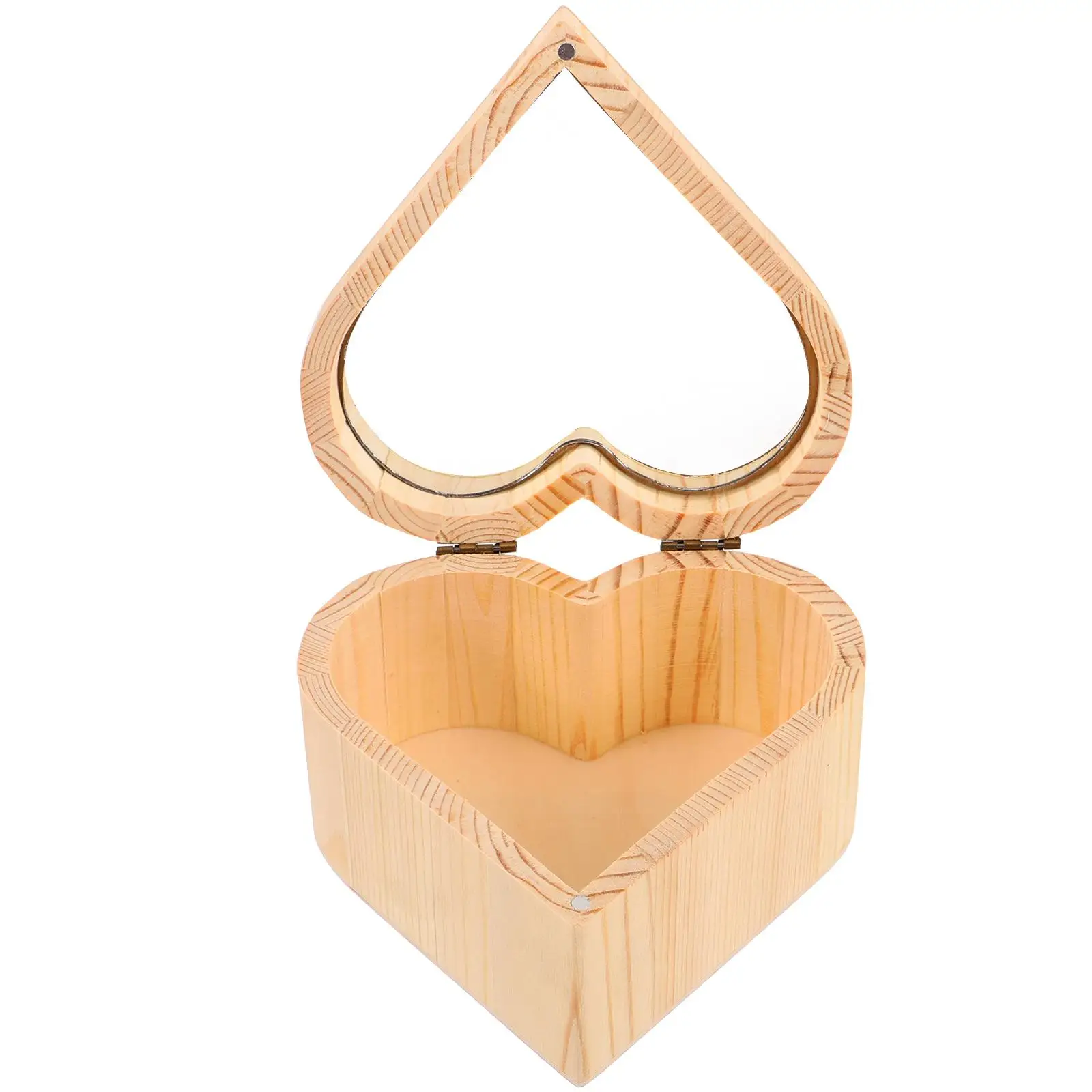 Heart Shaped Storage Box Rings Trinket Case Unfinished Wooden Boxes Unpainted Jewelry Gift Organizer Mirror
Heart Shaped Storage Box Rings Trinket Case Unfinished Wooden Boxes Unpainted Jewelry Gift Organizer Mirror