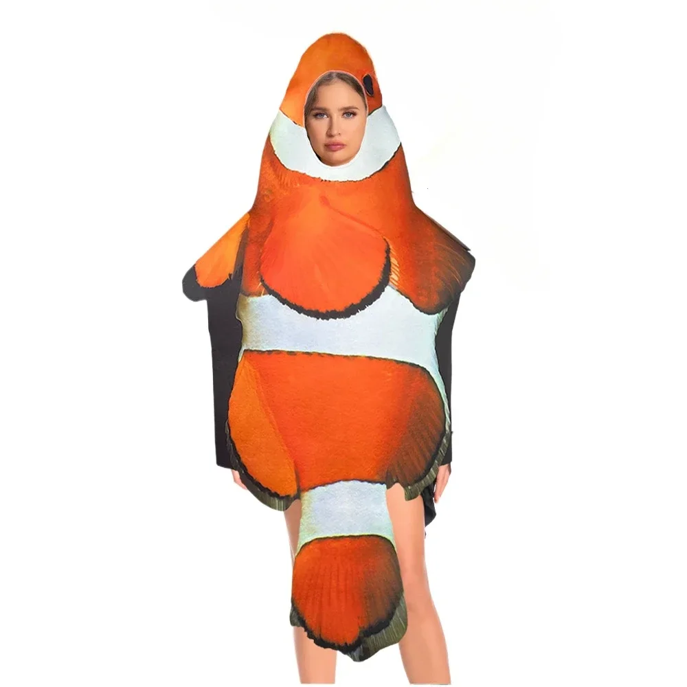 Halloween Cartoon Animation Cosplay Clownfish Costume Adult 3D Ocean Animal Fish Printing Stage Performance Outfit
Halloween Cartoon Animation Cosplay Clownfish Costume Adult 3D Ocean Animal Fish Printing Stage Performance Outfit