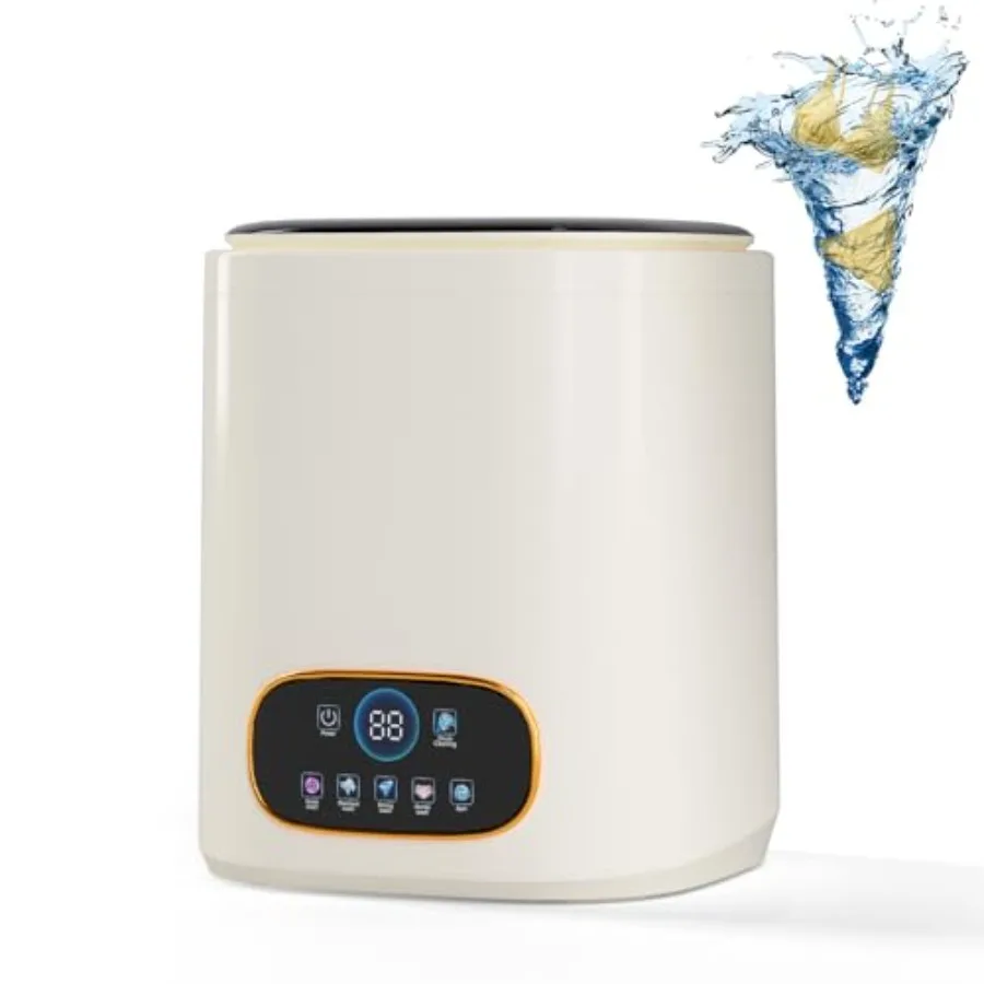 Portable fully automatic washing machine for apartments, dorms, RVs travel; ABS plastic body; white; 9L capacity, LCD touch con
Portable fully automatic washing machine for apartments, dorms, RVs travel; ABS plastic body; white; 9L capacity, LCD touch con