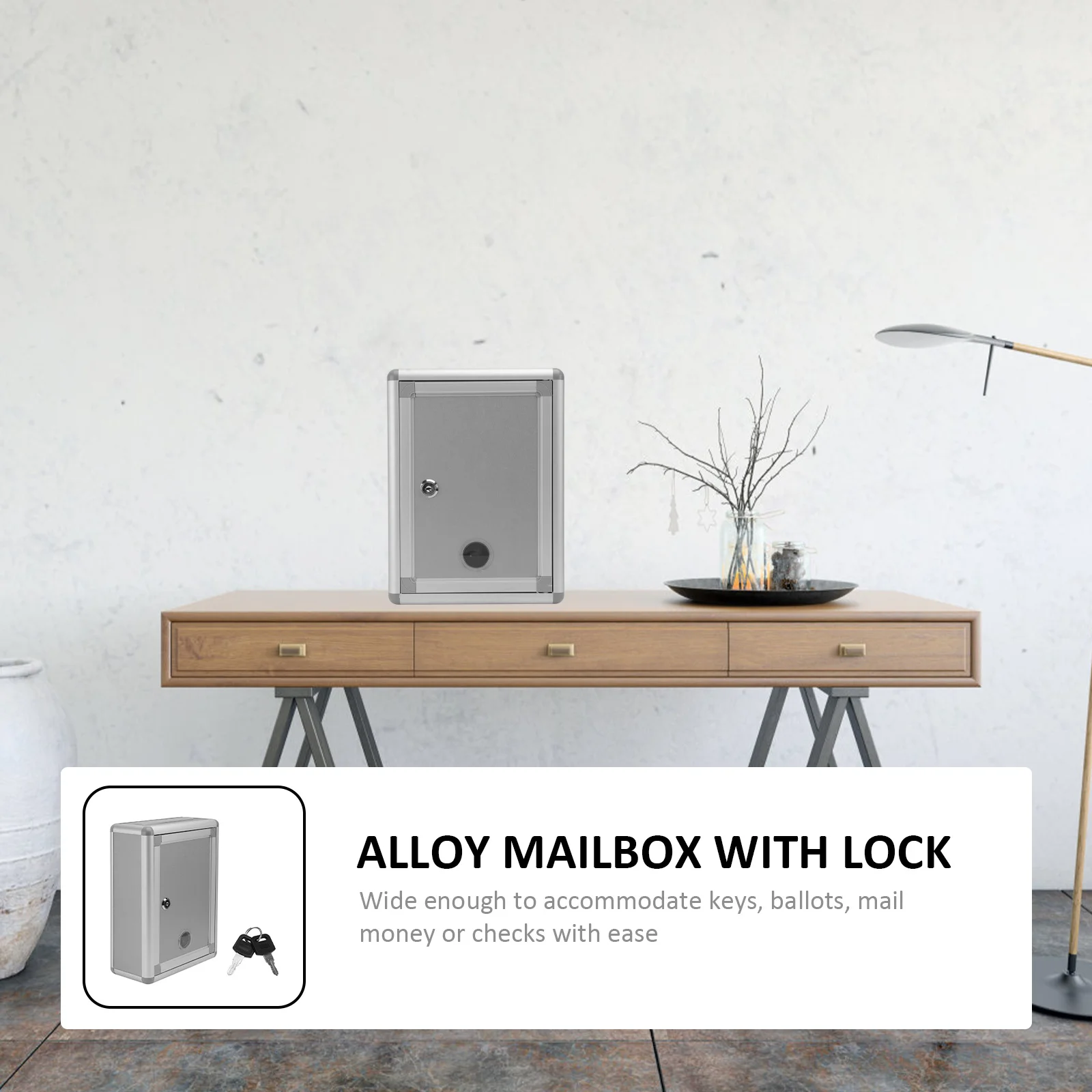 Small Aluminium Alloy Suggestion Box Mailbox Lock Security Wall Hanging Complaint Post Box for Home Office Decorative Mail
Small Aluminium Alloy Suggestion Box Mailbox Lock Security Wall Hanging Complaint Post Box for Home Office Decorative Mail