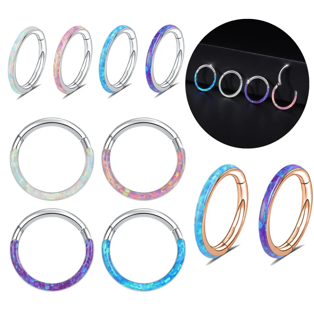 1Pc Stainless Steel Opal Nose Septum Rings 16G Ear Tragus Helix Piercing Earring 8/10mm
1Pc Stainless Steel Opal Nose Septum Rings 16G Ear Tragus Helix Piercing Earring 8/10mm
