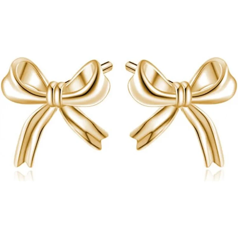 Reffeer Solid 925 Sterling Silver Bow Stud Earrings for Women Teens Small Ribbon Stud Earrings Bowknot
Reffeer Solid 925 Sterling Silver Bow Stud Earrings for Women Teens Small Ribbon Stud Earrings Bowknot