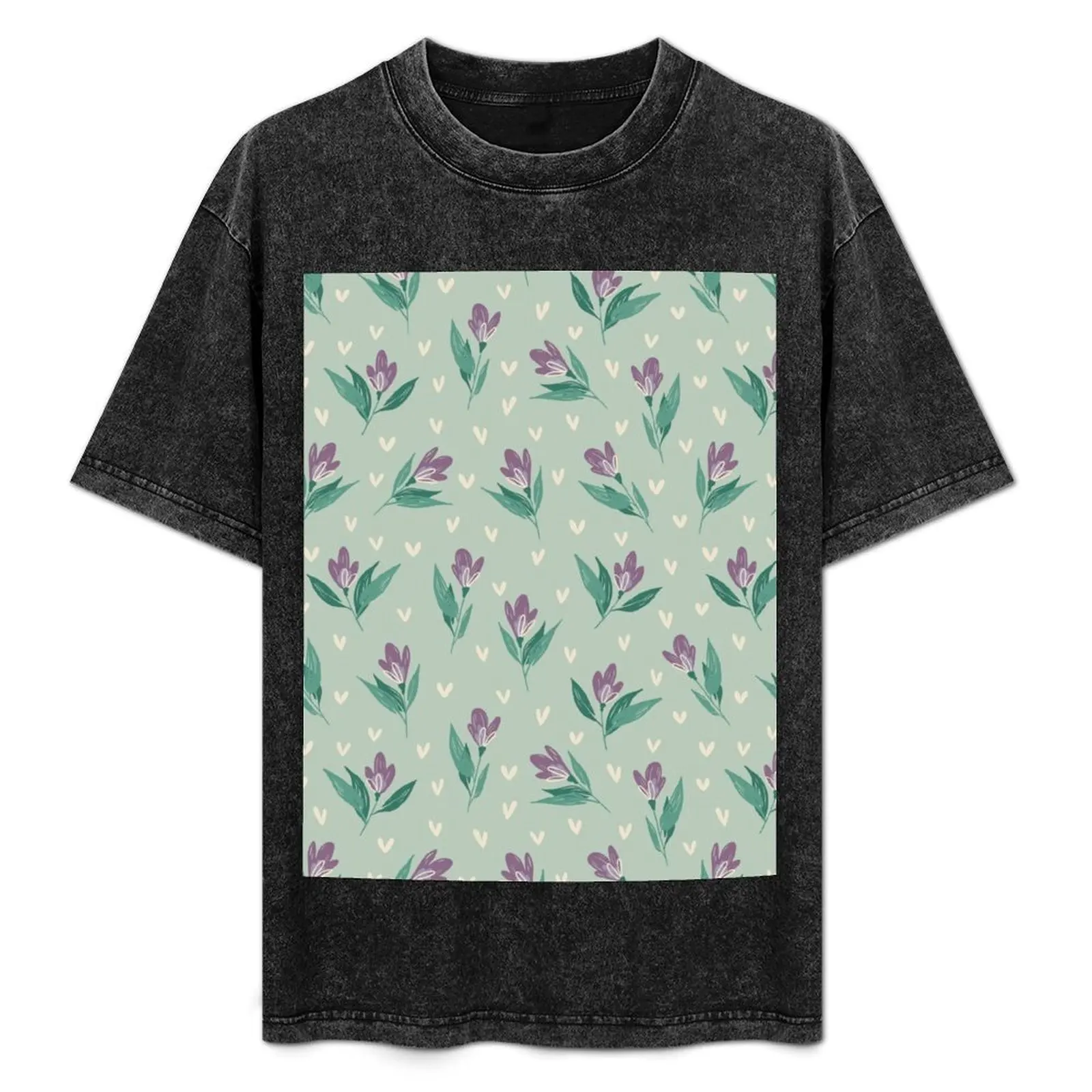 Purple flowers on green, T-Shirt new gifts and t-shirts funny meme t-shirts animal prinfor boys t shirts for men cotton
Purple flowers on green, T-Shirt new gifts and t-shirts funny meme t-shirts animal prinfor boys t shirts for men cotton