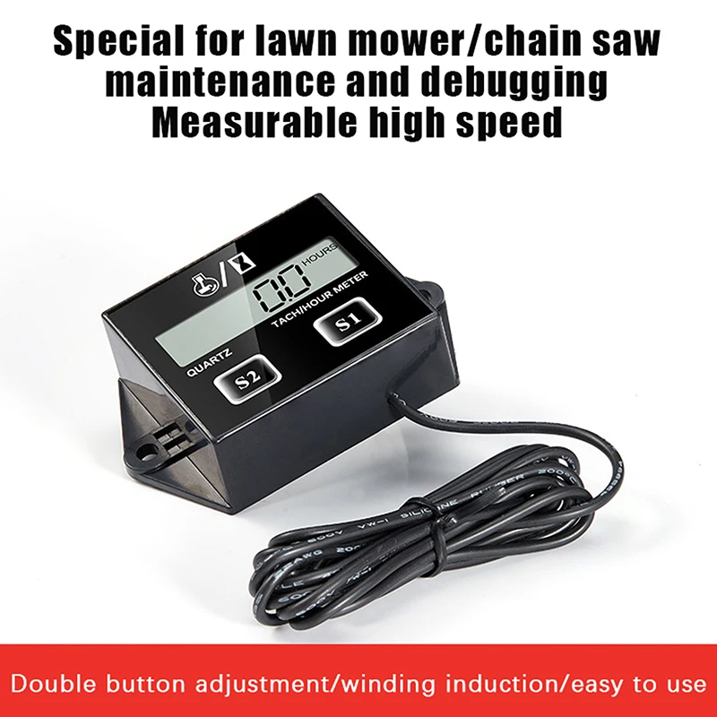 Optimum Waterproof Engine Tach Hour Meter; Digital Display Tachometer Gauge with Reset Capability
Optimum Waterproof Engine Tach Hour Meter; Digital Display Tachometer Gauge with Reset Capability