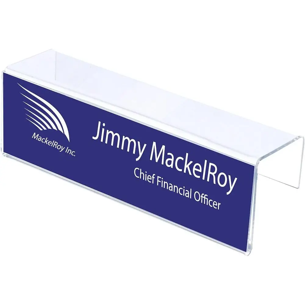 6-Pack 4 Deep Acrylic Single-Sided Desk Name Plate Holders for Wall Mount or Office Partitions
6-Pack 4 Deep Acrylic Single-Sided Desk Name Plate Holders for Wall Mount or Office Partitions