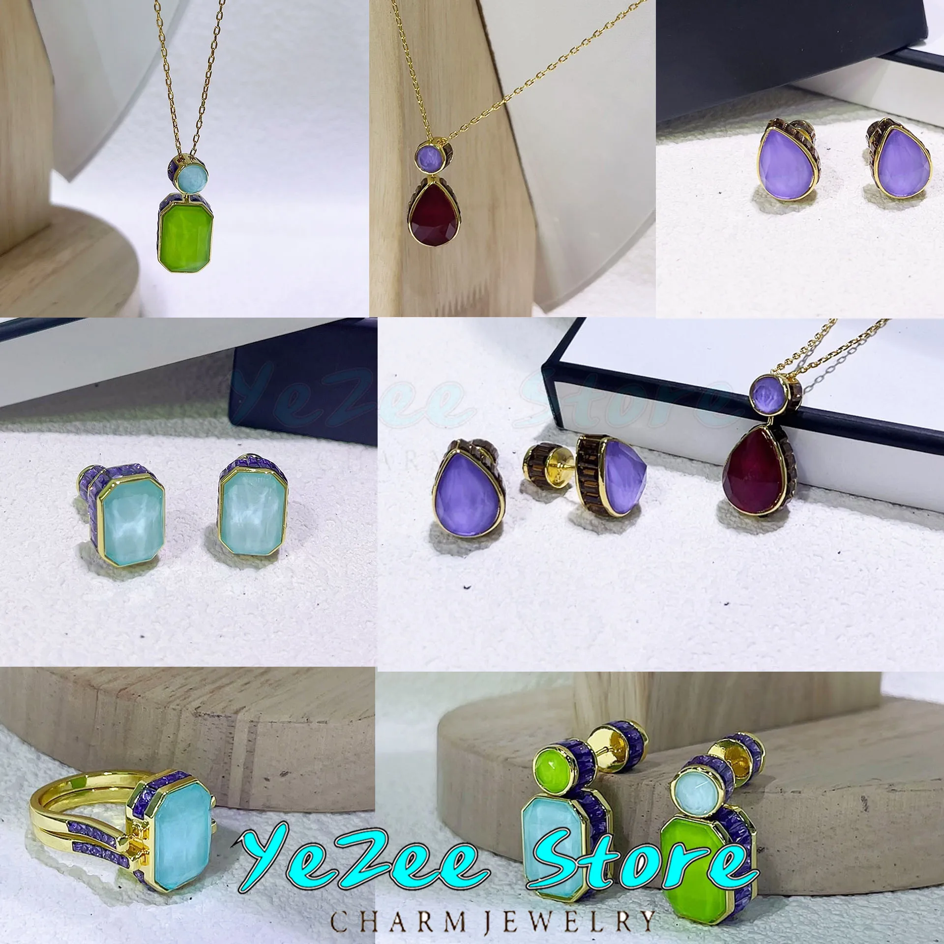 High Quality Austrian Crystal Jewelry Original Color Necklace Earring Ring Bracelet Fine Exquisite Beautiful Gift Christmas Gift
High Quality Austrian Crystal Jewelry Original Color Necklace Earring Ring Bracelet Fine Exquisite Beautiful Gift Christmas Gift