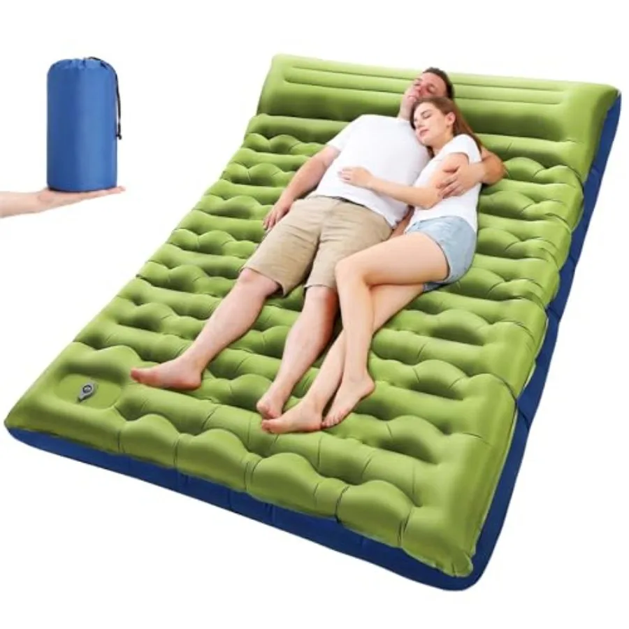 Double Sleeping Pad for Camping, 5.9 Inch Thick Self Inflating Sleeping Mat for Camping with Built in Pillow and Feet Pump, 2 P
Double Sleeping Pad for Camping, 5.9 Inch Thick Self Inflating Sleeping Mat for Camping with Built in Pillow and Feet Pump, 2 P