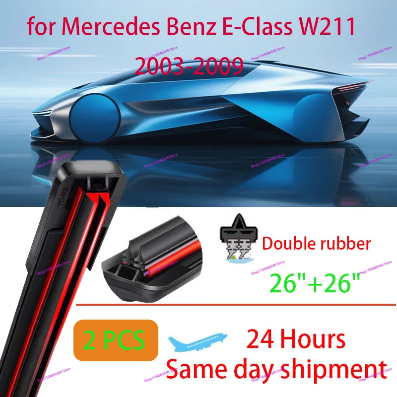Double Rubber Car Wiper Blades for Mercedes Benz E-Class W211 2003-2009 Front Windscreen Windshield Rubber Accessories 2008 2009
Double Rubber Car Wiper Blades for Mercedes Benz E-Class W211 2003-2009 Front Windscreen Windshield Rubber Accessories 2008 2009