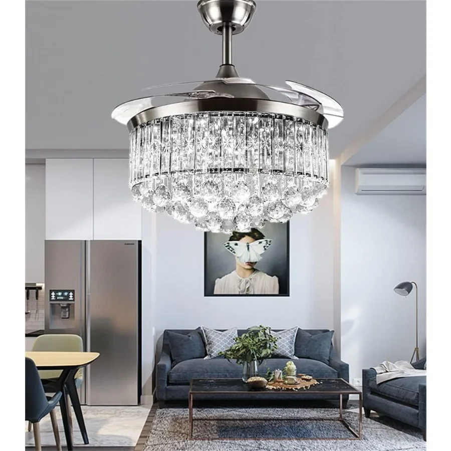 42 Modern Retractable Ceiling Fan with Integrated LED Lighting and Remote Control for Dining Room Living Room and Bedroom Featu
42 Modern Retractable Ceiling Fan with Integrated LED Lighting and Remote Control for Dining Room Living Room and Bedroom Featu