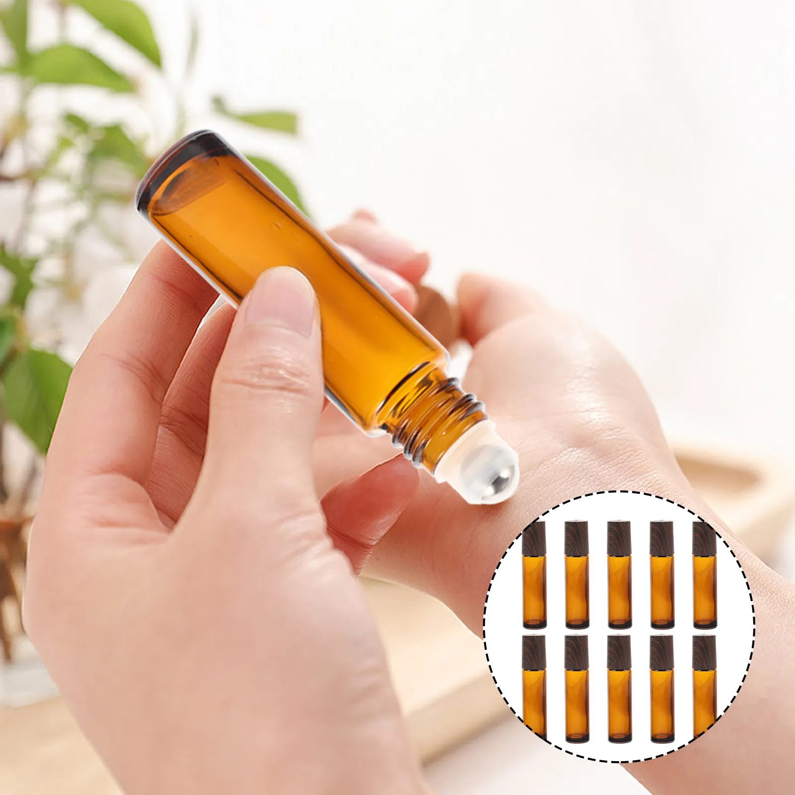 10Pcs Brown Glass Roll on Bottles Multi-Function Travel Supply Empty Perfume Roller Bottle Portable Aroma Roller Bottles
10Pcs Brown Glass Roll on Bottles Multi-Function Travel Supply Empty Perfume Roller Bottle Portable Aroma Roller Bottles