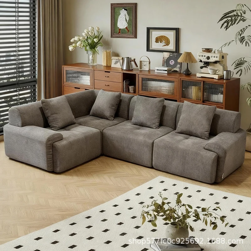Full Sponge Vacuum Compressed Cloud Sofa In Cream Style For Small Living Rooms, Made Of Cotton And Linen Fabric
Full Sponge Vacuum Compressed Cloud Sofa In Cream Style For Small Living Rooms, Made Of Cotton And Linen Fabric