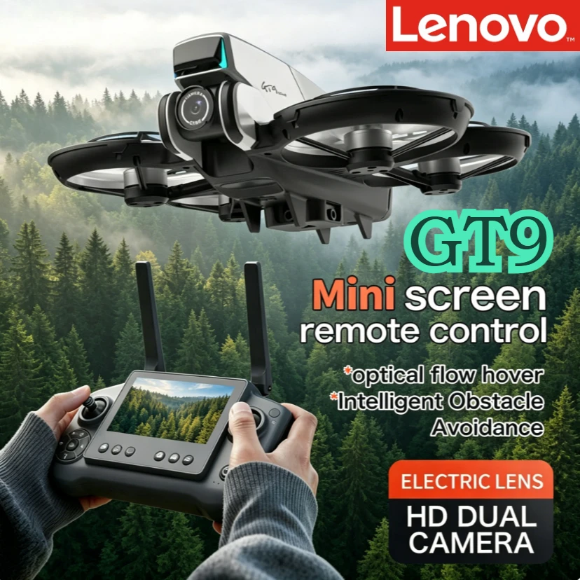 Lenovo GT9 Professional Quadcopter HD Display Dual Lens 2.4G Anti-interference Optical Flow Powerful Brushless Motor Aerial Dron
Lenovo GT9 Professional Quadcopter HD Display Dual Lens 2.4G Anti-interference Optical Flow Powerful Brushless Motor Aerial Dron