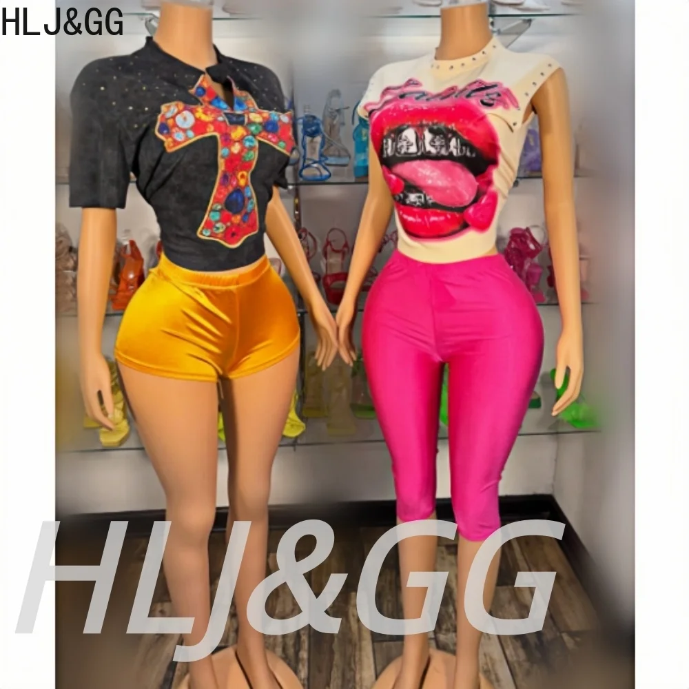 HLJ&GG Vintage Pattern Print Tshirts Two Piece Sets Women V Neck Loose Top And Shorts Outfits Fashion Trend 2pcs Streetwear 2026
HLJ&GG Vintage Pattern Print Tshirts Two Piece Sets Women V Neck Loose Top And Shorts Outfits Fashion Trend 2pcs Streetwear 2026