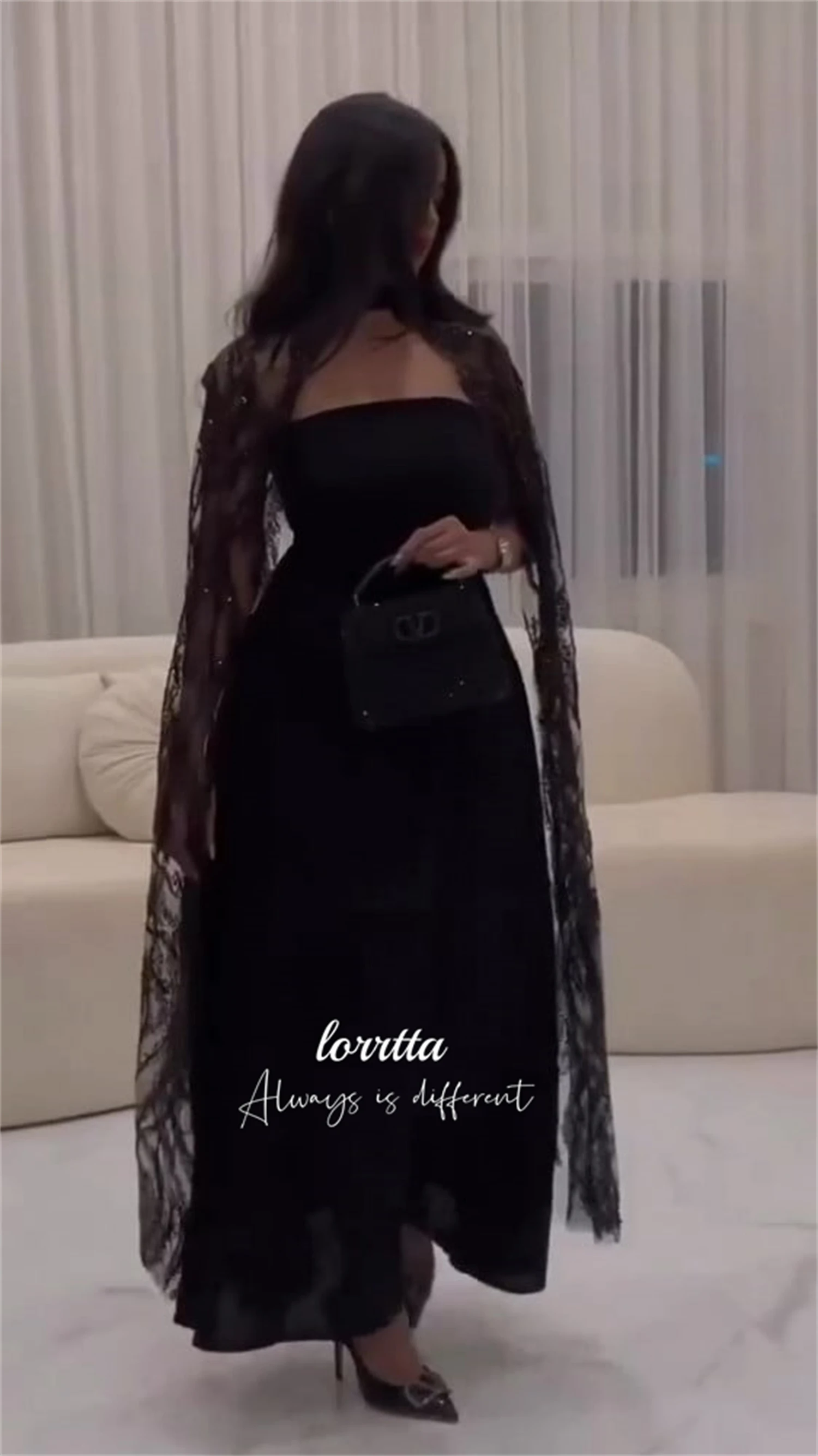 Lorrtta Luxurious Black Chiffon Straight Line Beaded Fabric Shawl Eid Dress Party Evening Dresses Gala Robe Soiree De Luxe 2024
Lorrtta Luxurious Black Chiffon Straight Line Beaded Fabric Shawl Eid Dress Party Evening Dresses Gala Robe Soiree De Luxe 2024
