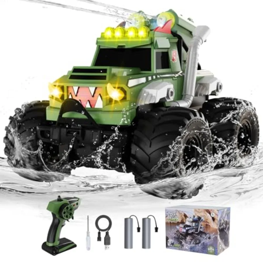 Remote Control Car for Outdoor Play: Waterproof 1:18 Amphibious 4WD All-Terrain Off-Road Pickup Truck Toy in Red Durable ABS Pl
Remote Control Car for Outdoor Play: Waterproof 1:18 Amphibious 4WD All-Terrain Off-Road Pickup Truck Toy in Red Durable ABS Pl