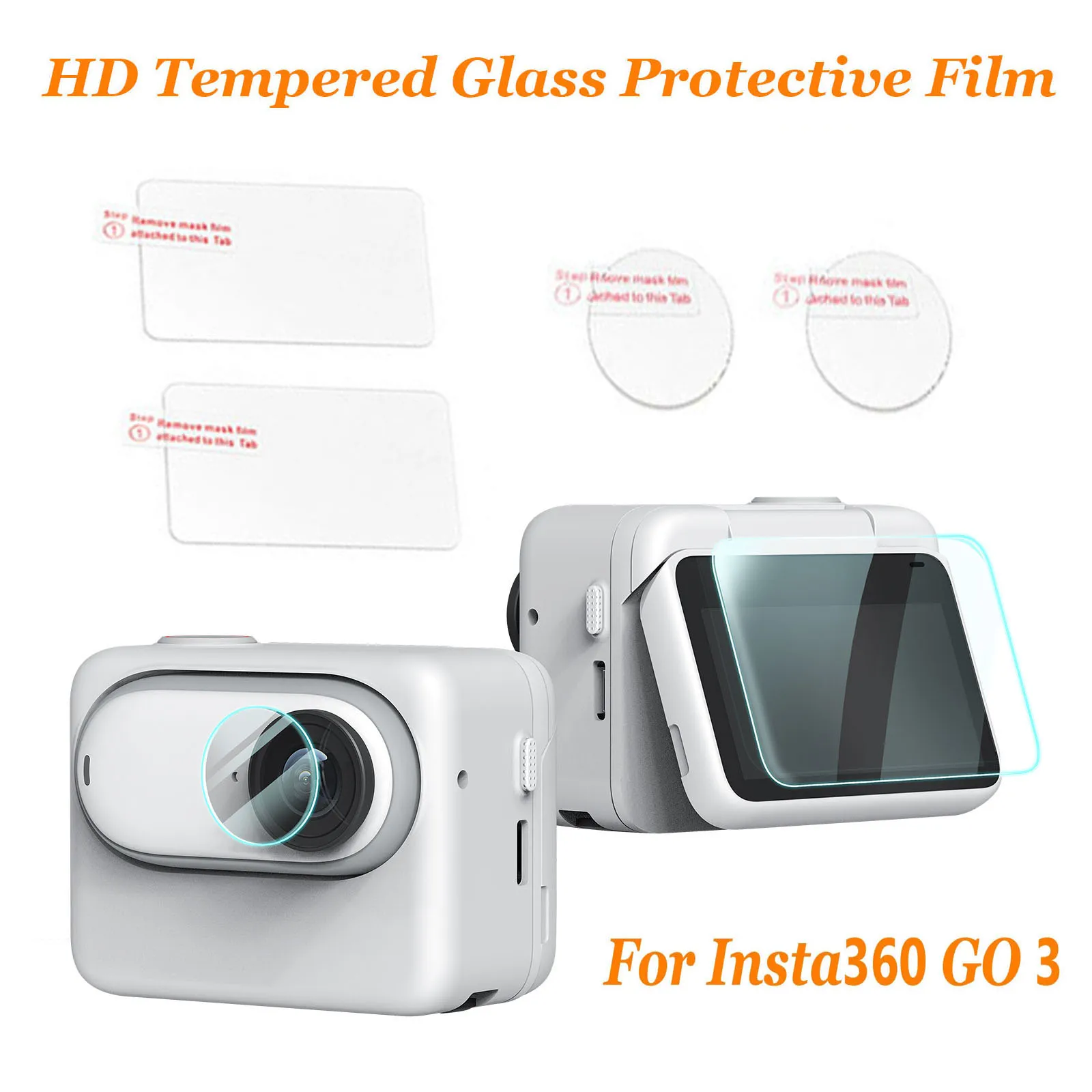HD Tempered Glass Protective Film For Insta360 GO 3 Screen Film Protective Lens Film Scratch Resistant Camera Accessories
HD Tempered Glass Protective Film For Insta360 GO 3 Screen Film Protective Lens Film Scratch Resistant Camera Accessories