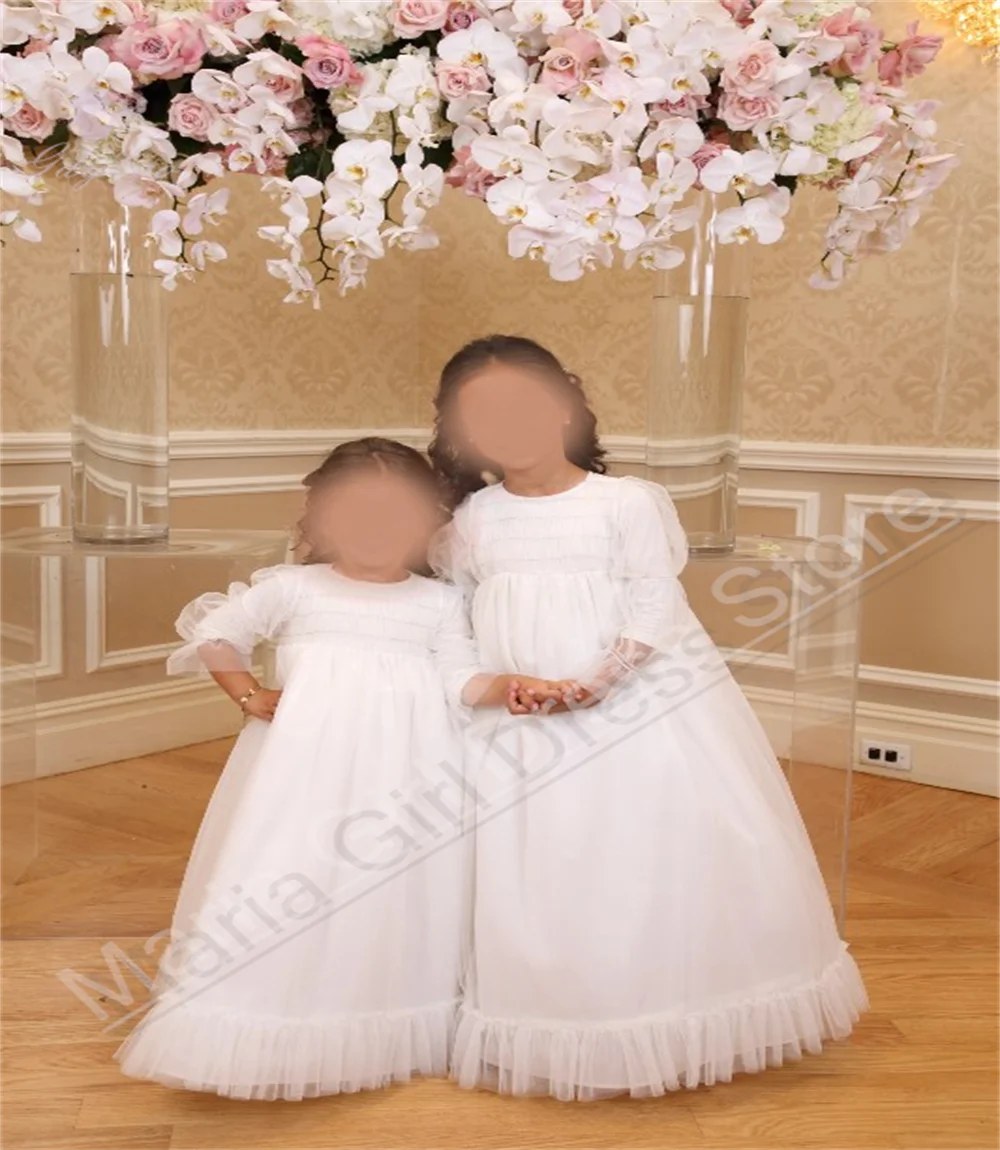 Cute Flower Girl Dress Mesh Half Sleeve Crew Neck Beauty Pageant Kids Party Dress Fluffy First Communion Customization
Cute Flower Girl Dress Mesh Half Sleeve Crew Neck Beauty Pageant Kids Party Dress Fluffy First Communion Customization
