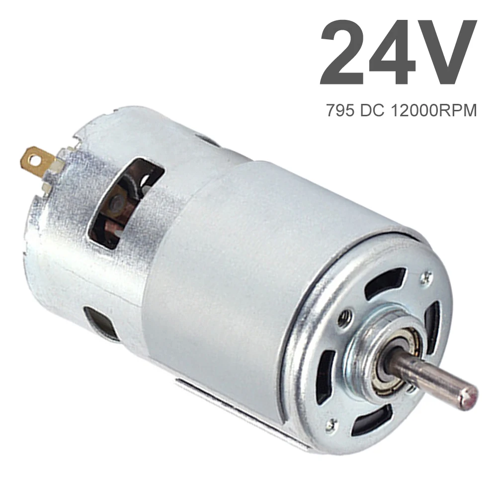 795 DC Motor 12-24V 12000RPM Large Torque Micro Motor with Double Ball Bearing for Power Tool Vacuum Cleaners Fans DIY Toys
795 DC Motor 12-24V 12000RPM Large Torque Micro Motor with Double Ball Bearing for Power Tool Vacuum Cleaners Fans DIY Toys