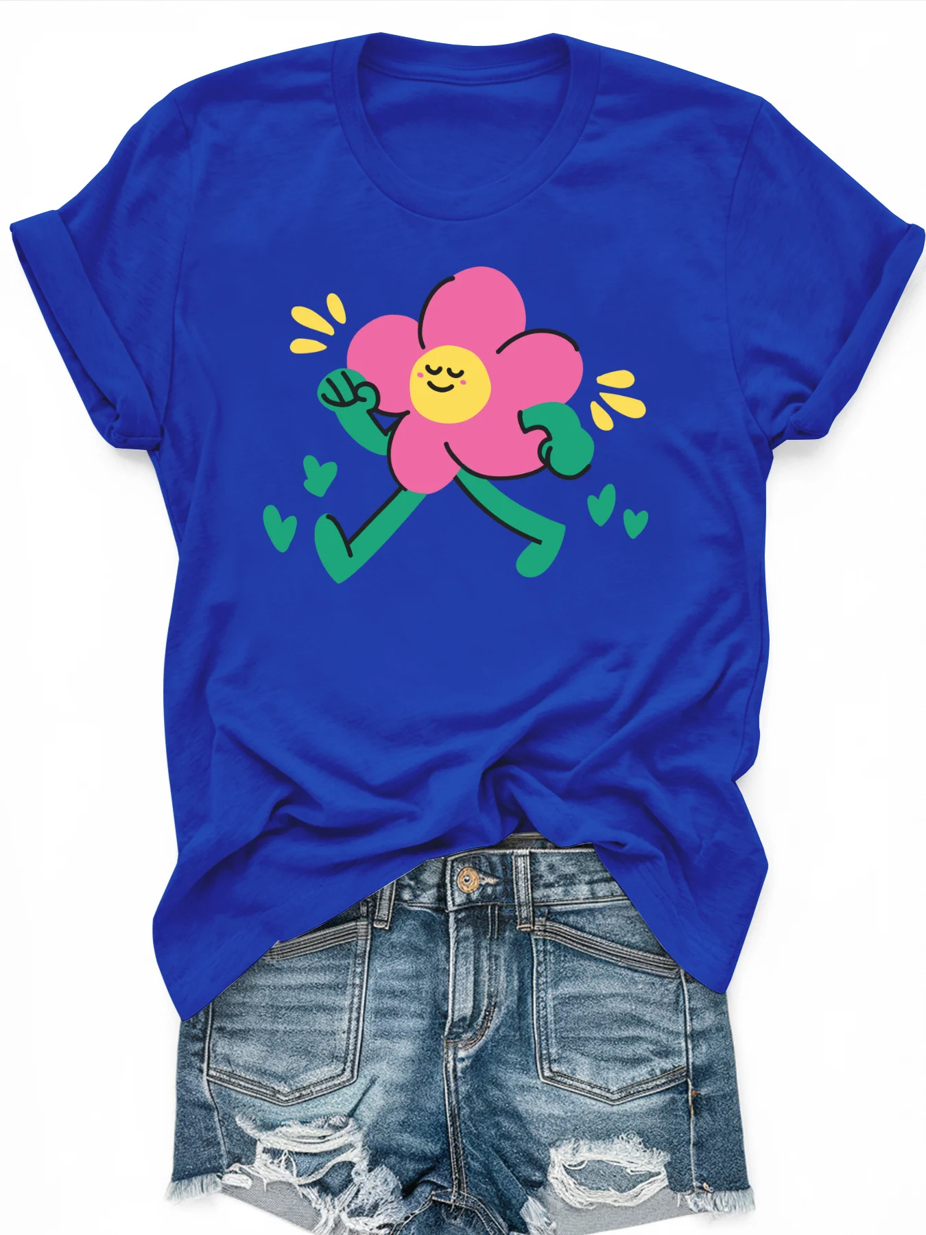 Women's large-size printed short-sleeved T-shirt, loose and casual, soft, comfortable and breathable, outdoor sports
Women's large-size printed short-sleeved T-shirt, loose and casual, soft, comfortable and breathable, outdoor sports