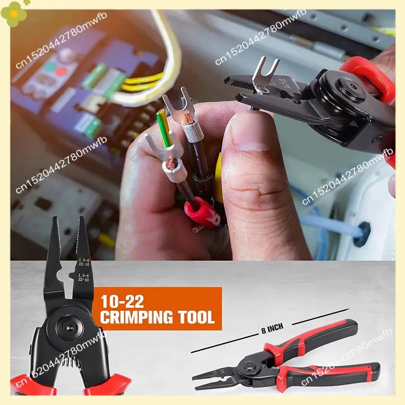 LDHL Набор плоскогубцев из 5 предметов Универсальный набор инструментов 5 в 1 черный и красный с плоскогубцами Linesman, инструментом для зачистки проводов, обжимными инструментами, листовым металлом Sh 
LDHL Набор плоскогубцев из 5 предметов Универсальный набор инструментов 5 в 1 черный и красный с плоскогубцами Linesman, инструментом для зачистки проводов, обжимными инструментами, листовым металлом Sh