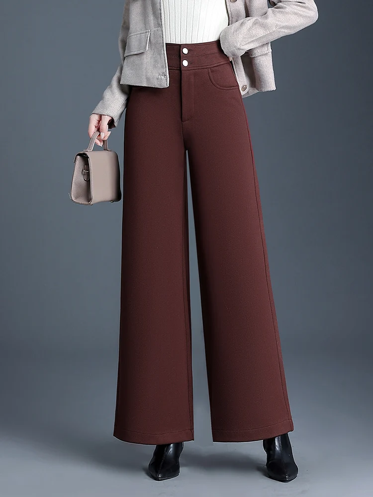 ZUZK Fashion Warm New Woolen Wide Leg Pants Winter High Waist Causal Wed Leg Long Pants 2Colors
ZUZK Fashion Warm New Woolen Wide Leg Pants Winter High Waist Causal Wed Leg Long Pants 2Colors