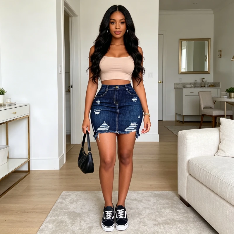 Denim Skirts Women Streetwear Mini Skirt Hip Wrap Hole High Waist Stretch Washed Distressed Pockets Vintage A Line Summer 2026
Denim Skirts Women Streetwear Mini Skirt Hip Wrap Hole High Waist Stretch Washed Distressed Pockets Vintage A Line Summer 2026